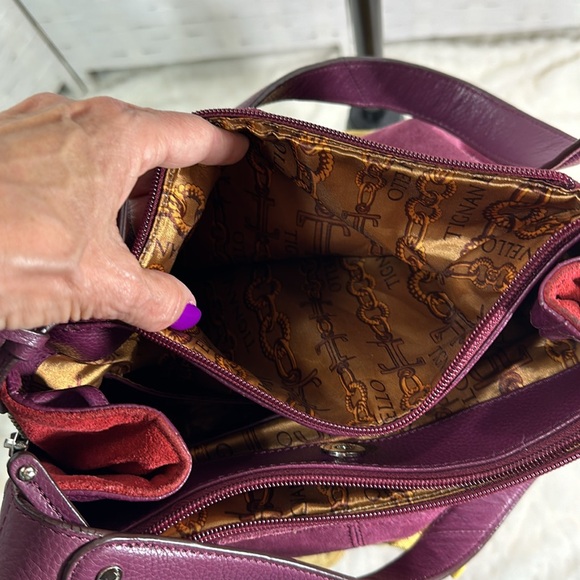 Tignanello Suede Shoulder Bag Purse - Picture 9 of 16